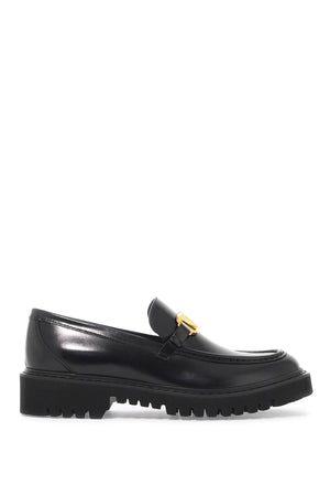 VALENTINO GARAVANI Glossy Signature Leather Loafers