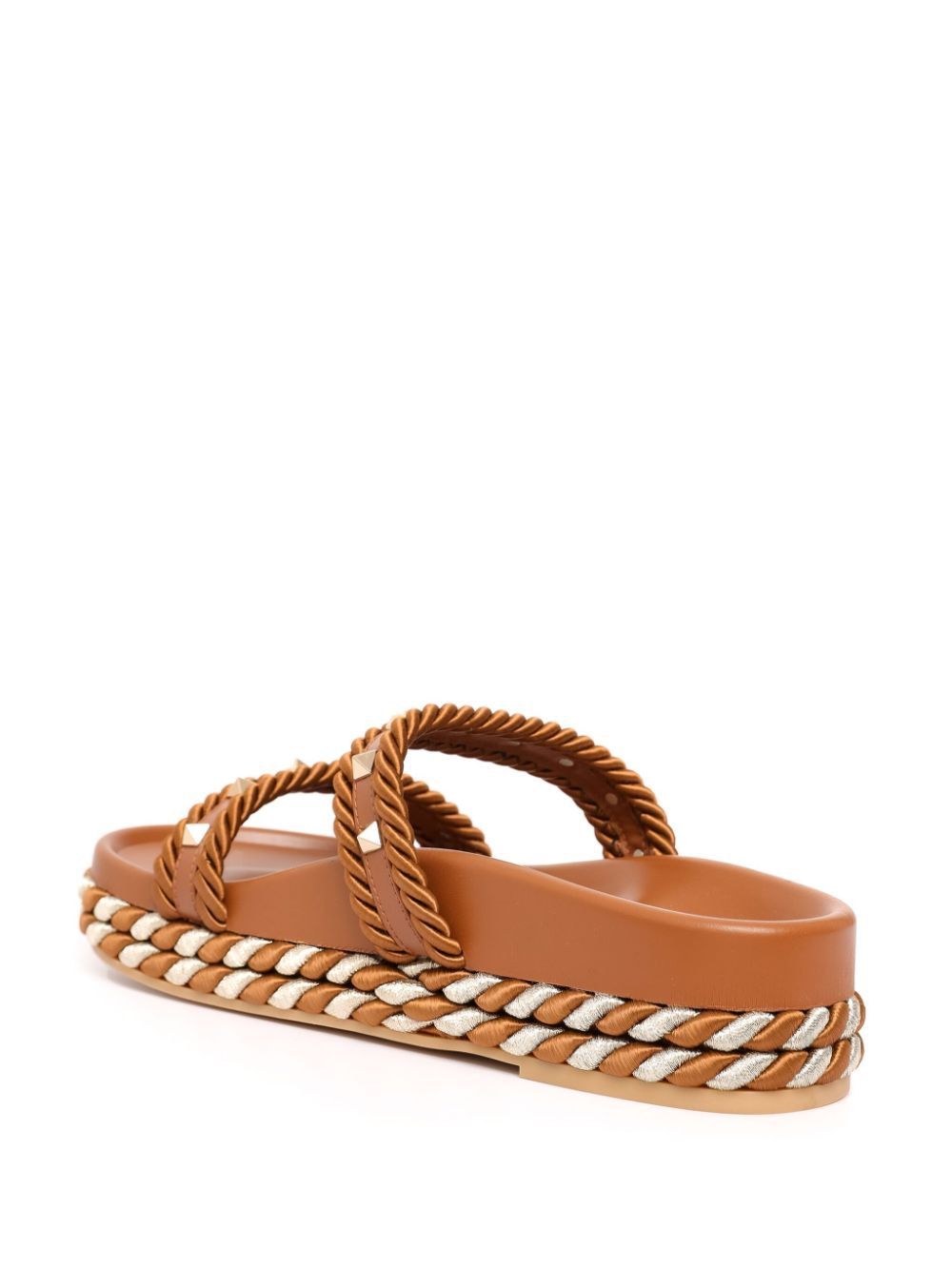 VALENTINO Chic Tobacco Wedge Espadrilles