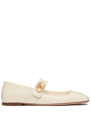 VALENTINO Elegant Mary-Jane Ballet Flats with VLogo Closure