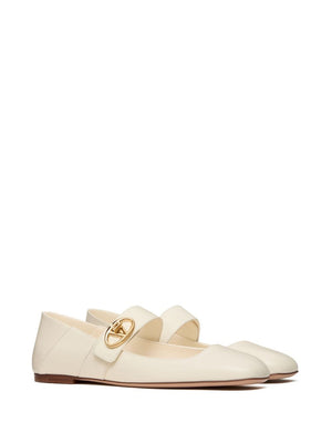 VALENTINO Elegant Mary-Jane Ballet Flats with VLogo Closure