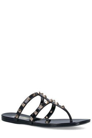 VALENTINO GARAVANI Rockstud Studded PVC Thong Sandals