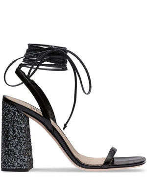 MIU MIU Nero and Ardesia Sandals for Women