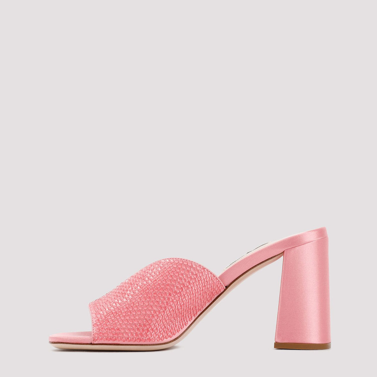 MIU MIU Luxurious Pink and Purple Satin Sandals for Women - FW23