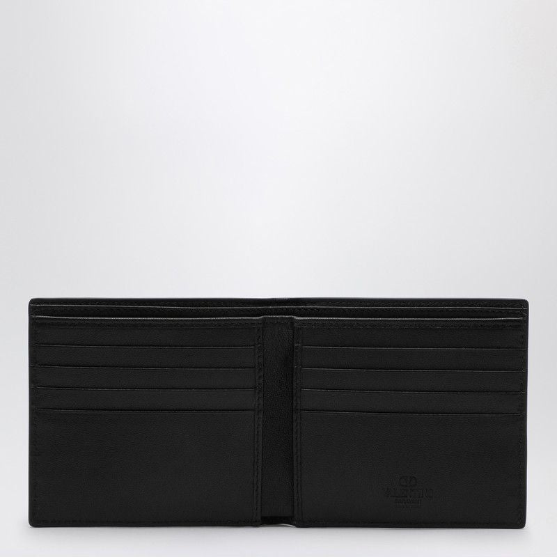 VALENTINO GARAVANI Signature VLOGO Black Leather Wallet