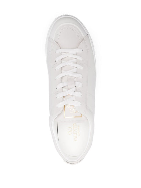 VALENTINO GARAVANI CityPlanet White Leather Sneakers