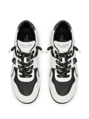 VALENTINO GARAVANI One Stud XL Leather Sneakers - White/Black