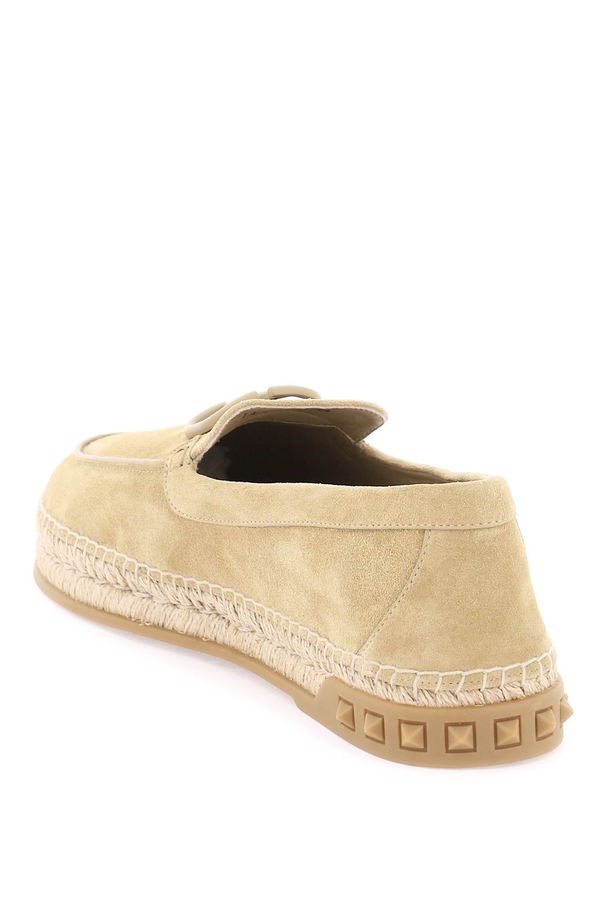 Giày Espadrilles Da Lộn với Logo Tone-on-Tone - Dành cho Nam