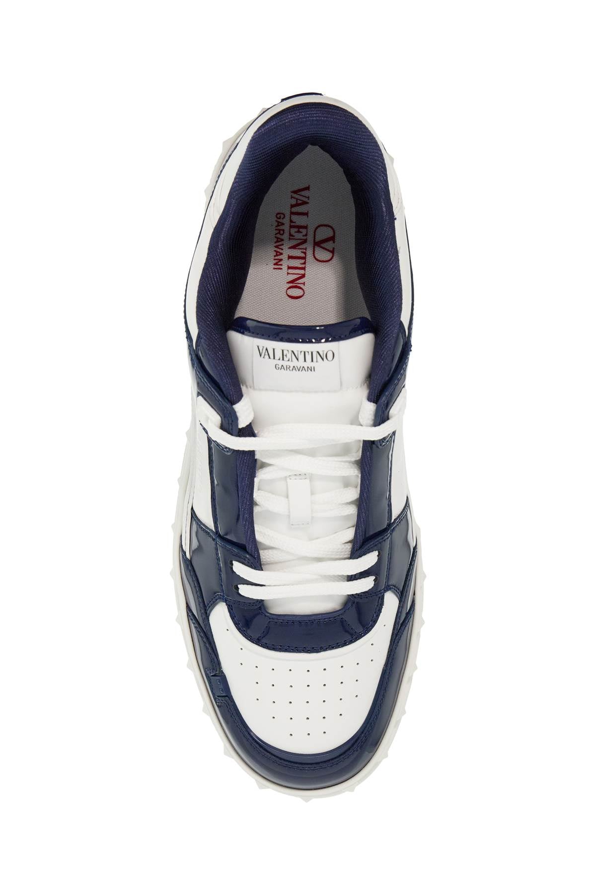 VALENTINO GARAVANI Patent Leather Low-Top Fashion Sneakers