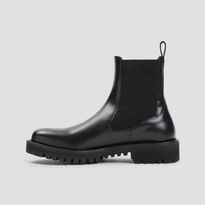 Giày Boots Da Bóng Màu Đen Cổ Ngắn, Đế Cao Su 3cm