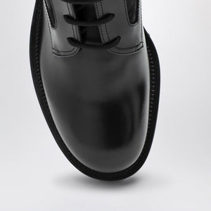 VALENTINO GARAVANI Iconic Black Combat Boots in Technical Fabric and Calfskin