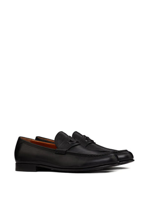 VALENTINO Elegant Signature VLogo Leather Loafers