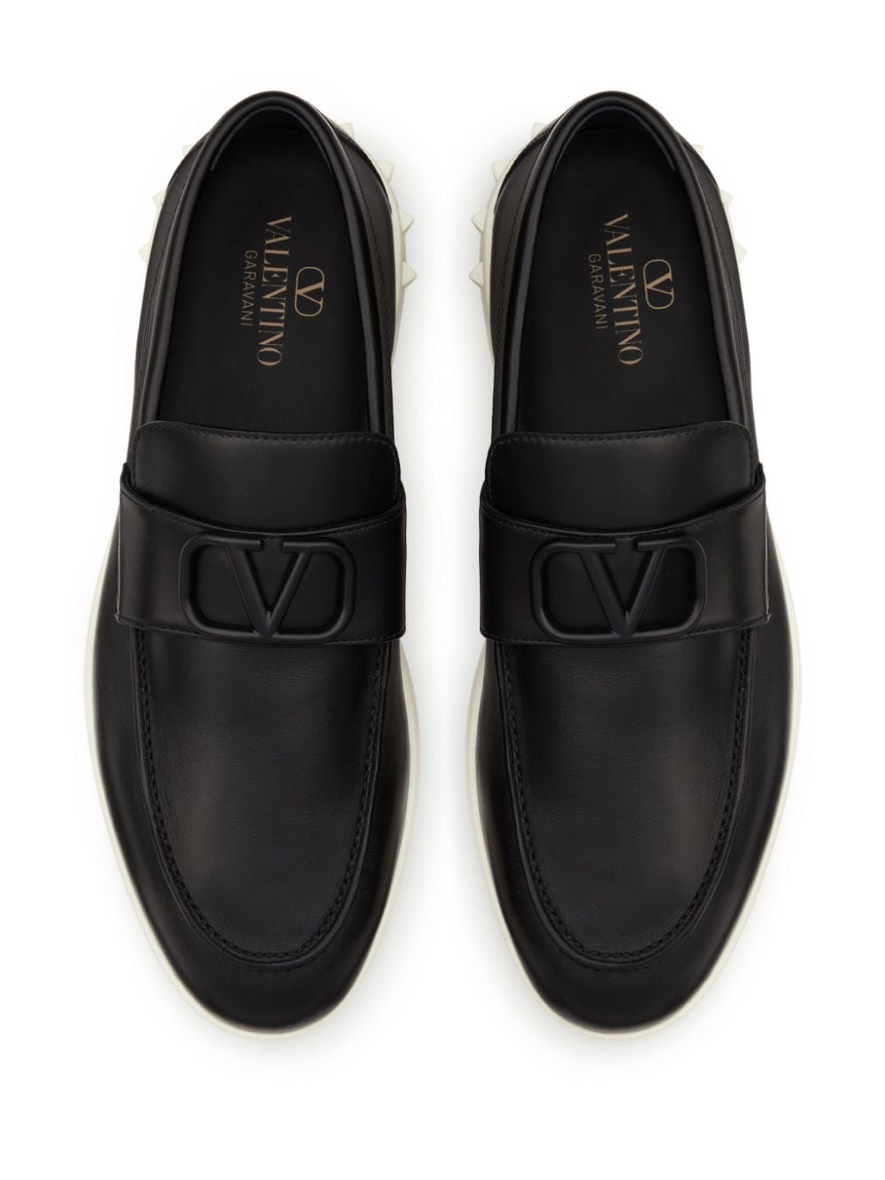 VALENTINO GARAVANI Leisure Flows Leather Slip-On Sneakers