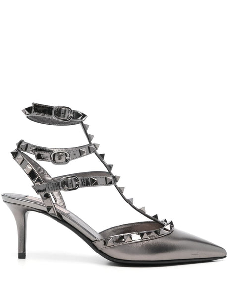 VALENTINO GARAVANI ROCKSTUD LAMINATED LEATHER PUMPS