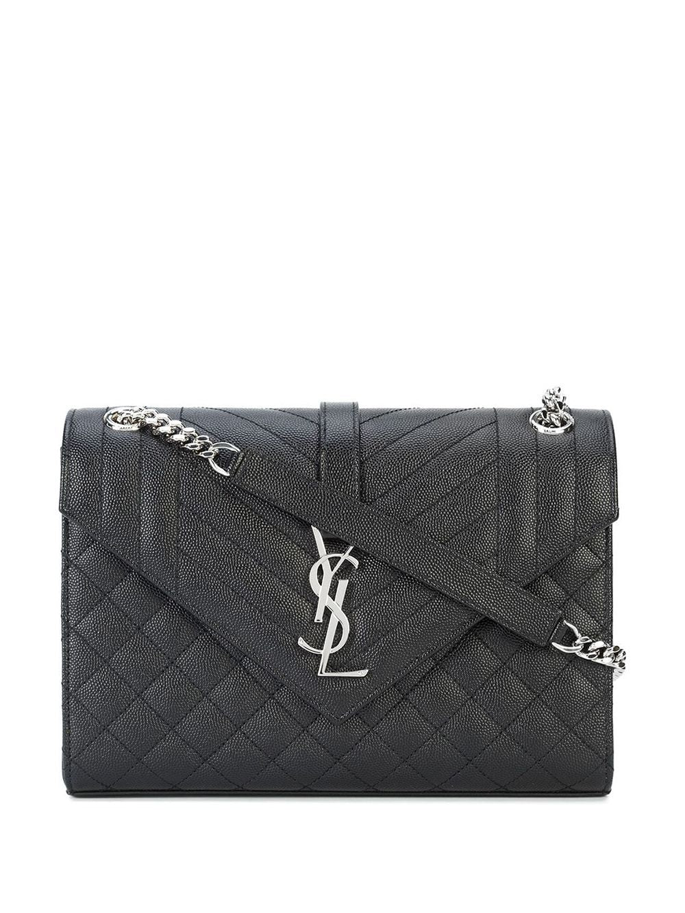 Classic Raffia Pattern Shoulder Handbag in Timeless Black