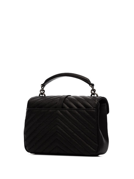 SAINT LAURENT Elegant Matelassé Mini Leather Handbag - 24x16x6 cm