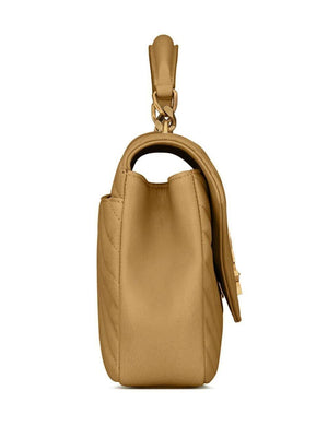 SAINT LAURENT Add a touch of luxury to your ensemble with this elegant top-handle handbag in Golden Olive!