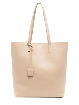 SAINT LAURENT Elegant Beige Shopping Bag with Golden Logo