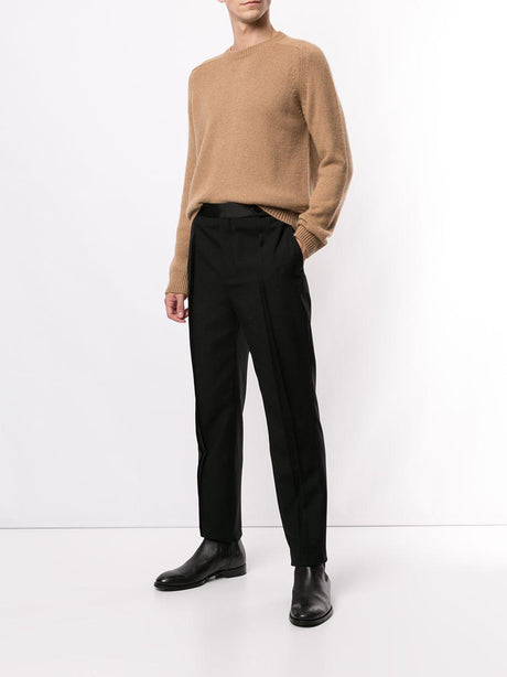 SAINT LAURENT Men's 23FW Brown Sweater - Cozy and Stylish