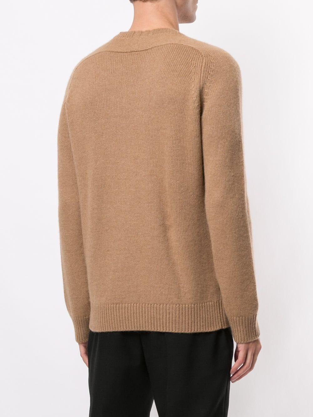 SAINT LAURENT Men's 23FW Brown Sweater - Cozy and Stylish