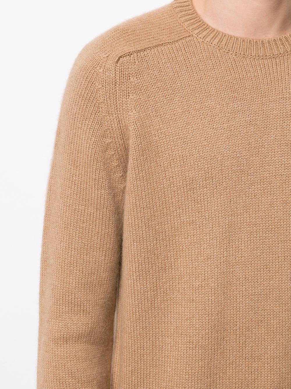 SAINT LAURENT Men's Round Neck Wool Sweater - Responsible Wool, Long Sleeves, FW23