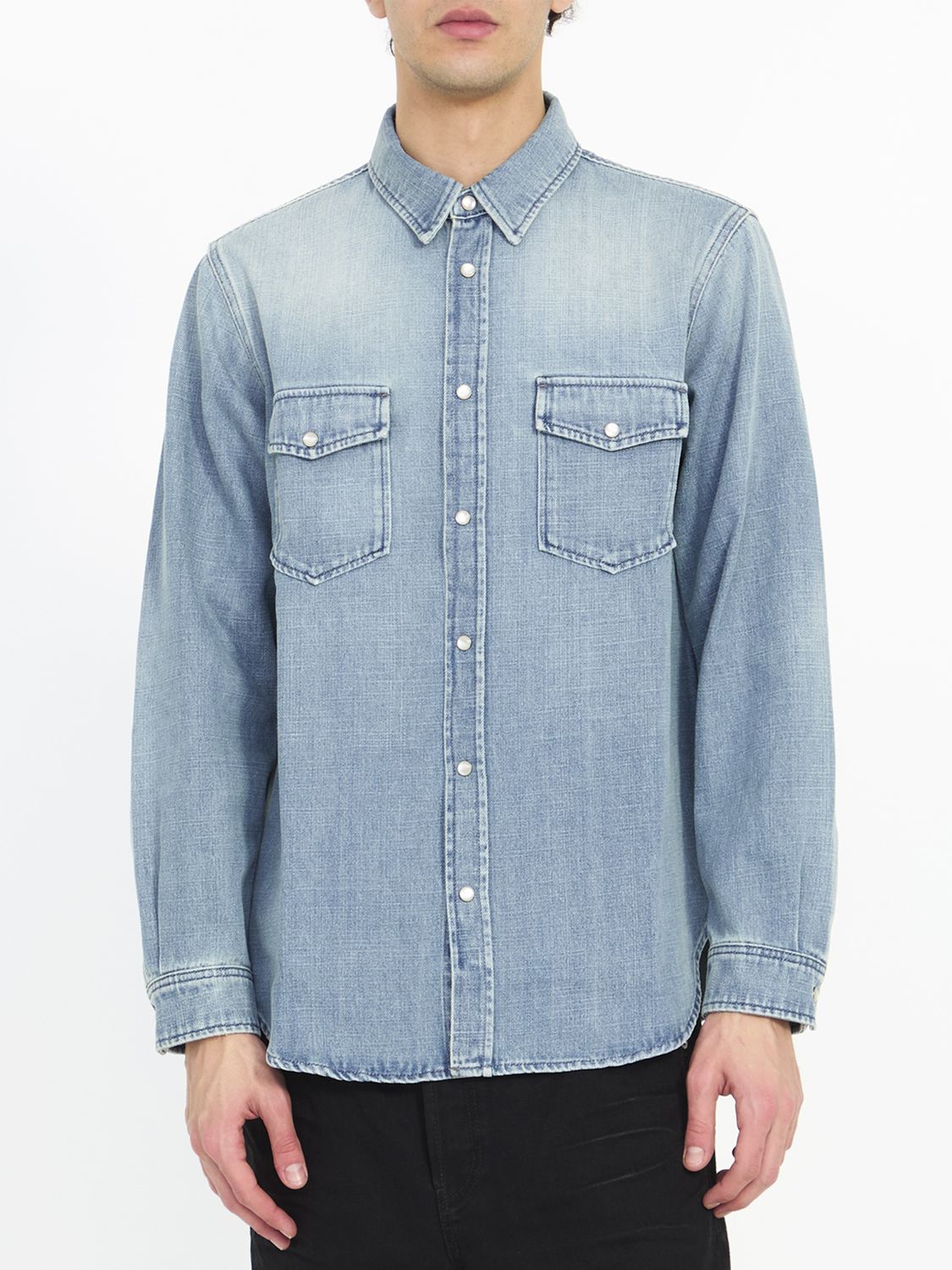 SAINT LAURENT Classic Denim Shirt for Men - SS24