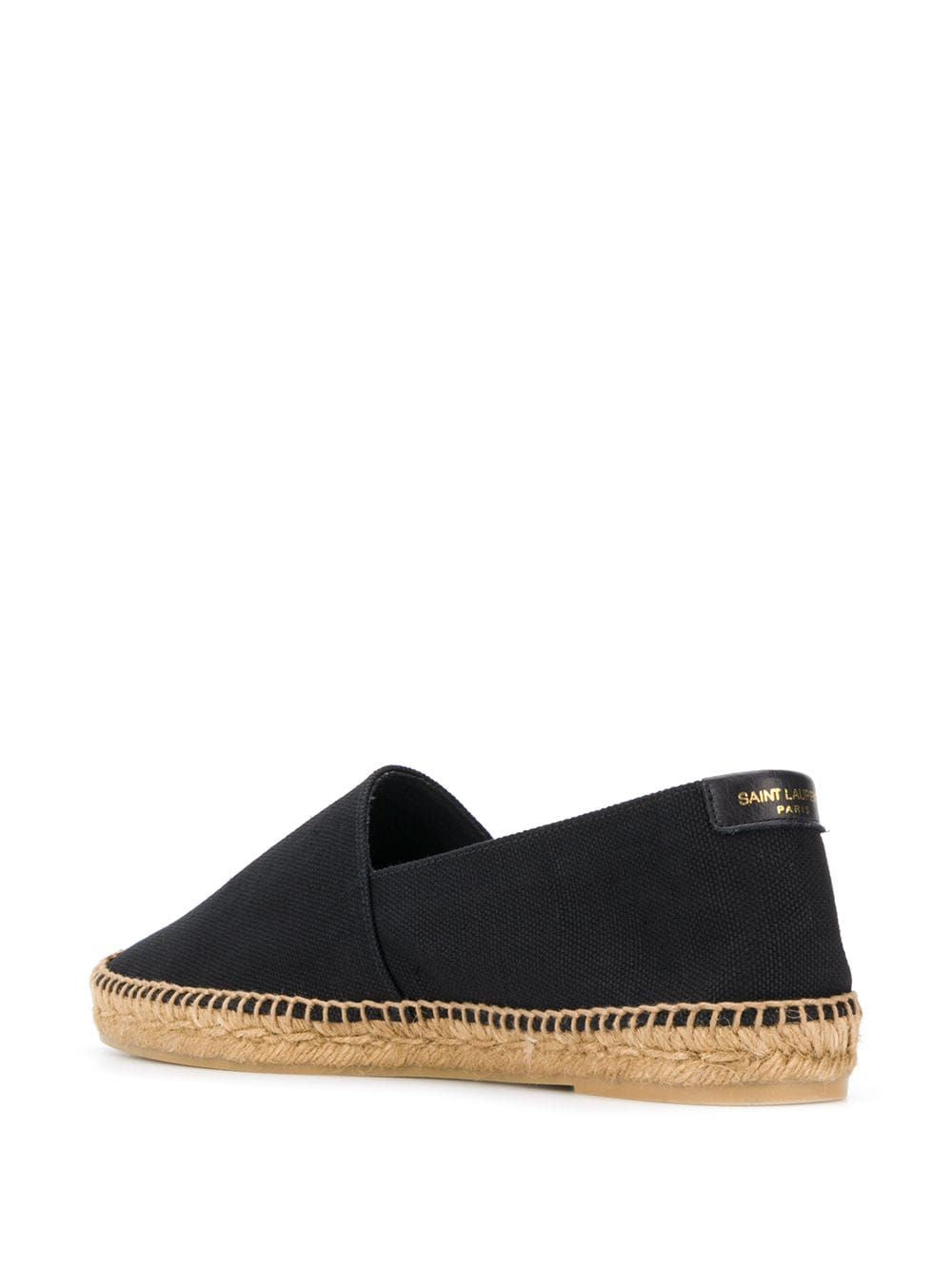 SAINT LAURENT Black Canvas Espadrilles for Men - Round Toe, Carryover, Supplier SKU 6059511P210_1000