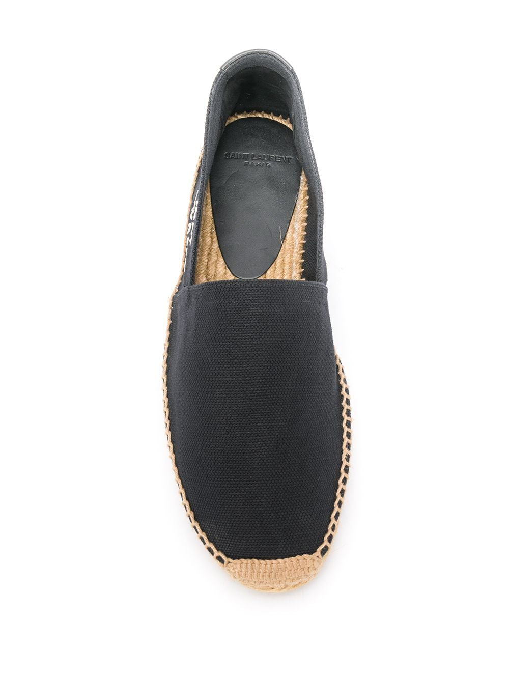 SAINT LAURENT Black Canvas Espadrilles for Men - Round Toe, Carryover, Supplier SKU 6059511P210_1000