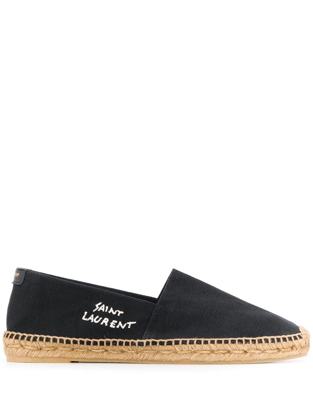 SAINT LAURENT Black Canvas Espadrilles for Men - Round Toe, Carryover, Supplier SKU 6059511P210_1000