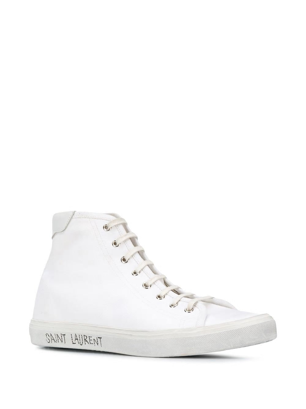 SAINT LAURENT Men's White Optic Low Top Sneakers for SS21