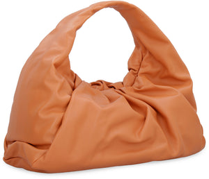 女士橙色皮革肩背袋手提包 - FW20