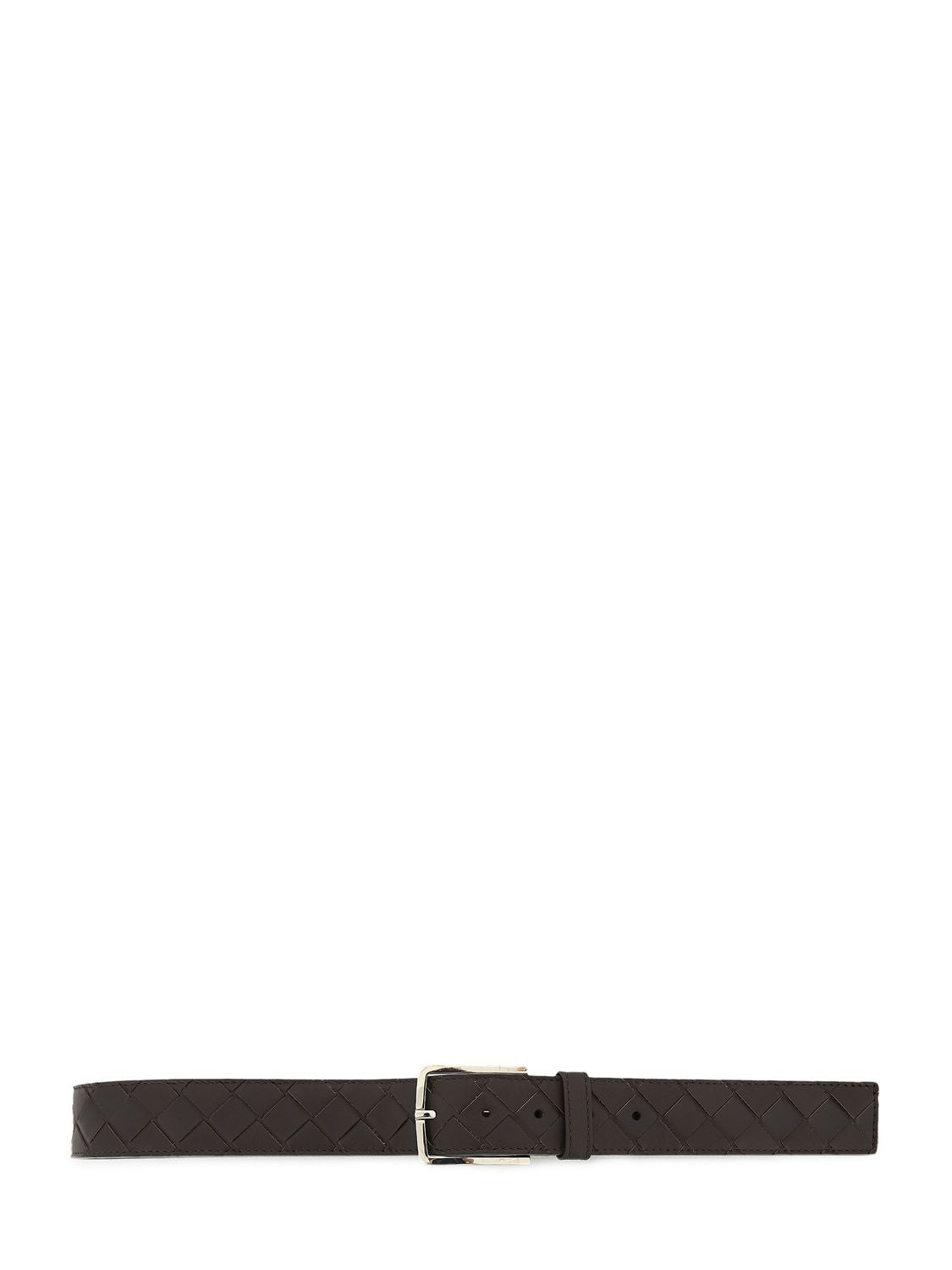 BOTTEGA VENETA Intrecciato Brown Leather Belt for Men - SS24