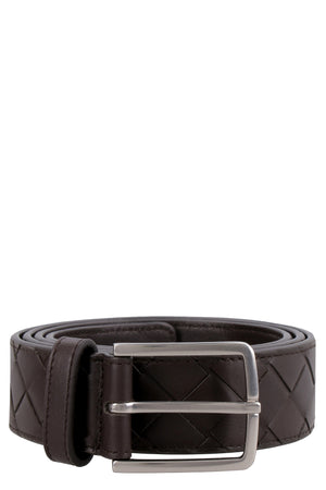 Intrecciato Leather Belt for Men