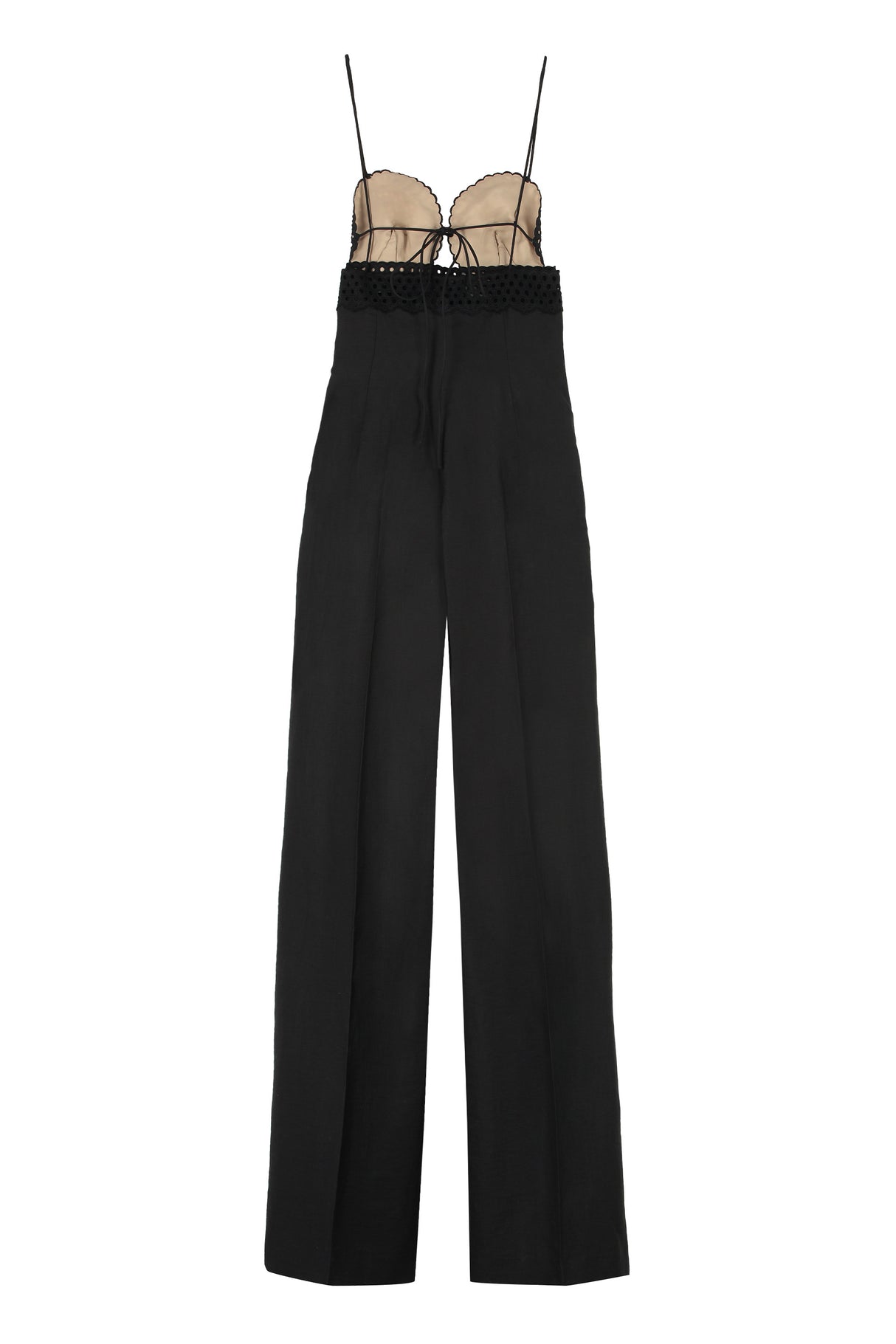 STELLA MCCARTNEY Black Wide-Leg Pants Jumpsuit for Women - SS23 Collection