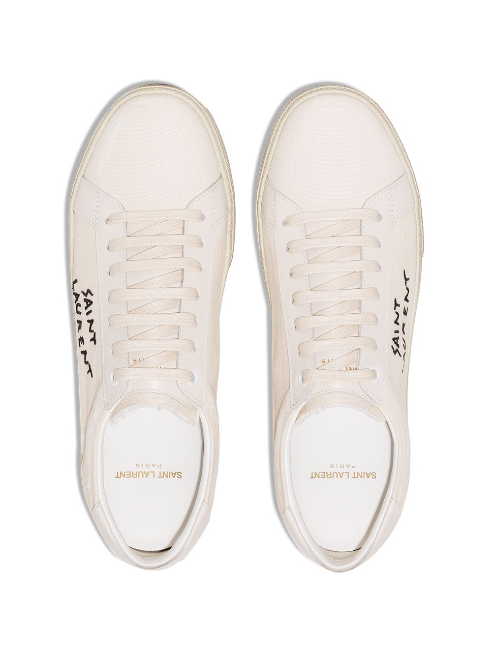 Effortlessly Stylish Off-White Canvas Court Classic Sneakers for Women