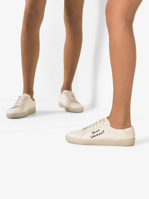 SAINT LAURENT Classic Canvas Court Sneakers