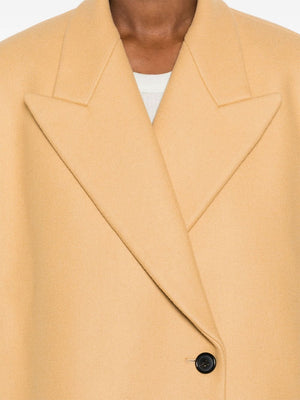 KHAITE Brown Wool Blend Crop Jacket for Women - SS24 Collection