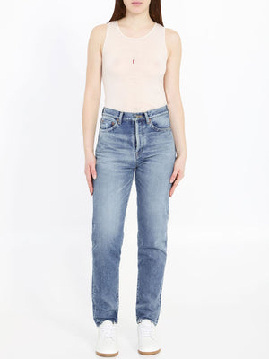 DéLAVé Quần Jean Denim Xanh Rách Cho Nữ