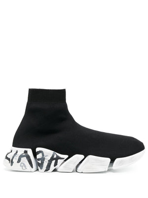 BALENCIAGA Black Knit Sock Sneaker for Men - 2024 Carryover Collection