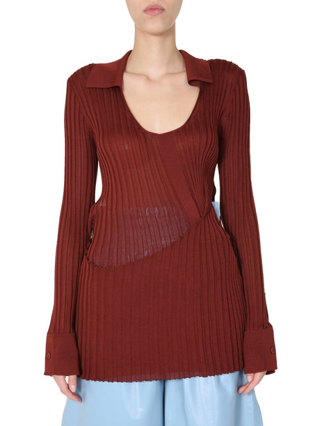 BOTTEGA VENETA Ribbed Round Neck Sweater for Women