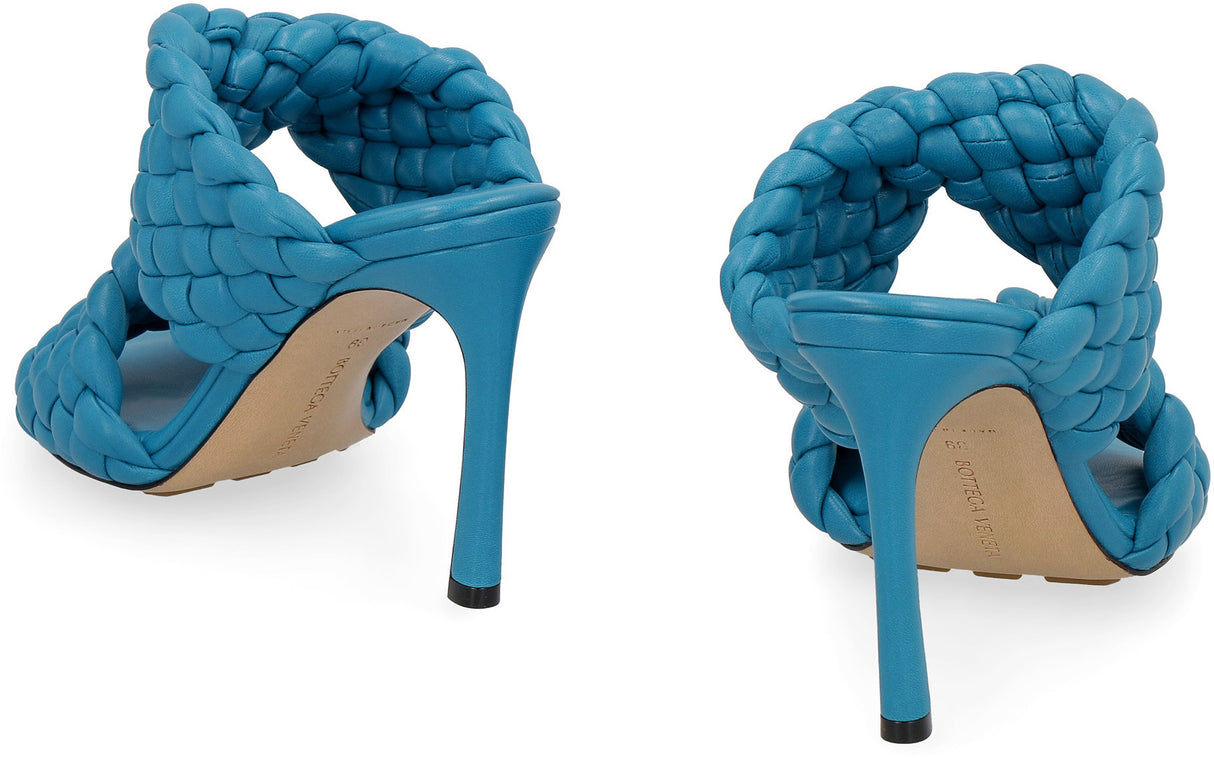 Blue Lamb Flat Sandals for Women with Stiletto Heels and Rubber Studs