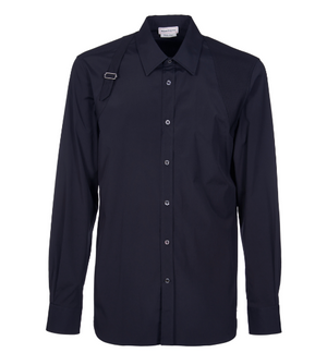 ALEXANDER MCQUEEN Classic Cotton Shirt with Buckle Details