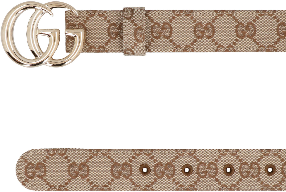 GUCCI Slim GG Supreme Mini Belt with Double G Buckle