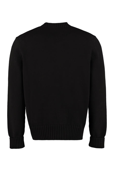 ALEXANDER MCQUEEN Men's Intarsia Sweater in Black for FW23