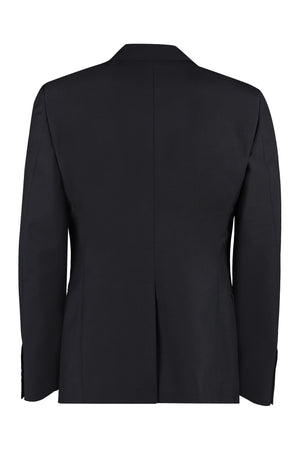 ALEXANDER MCQUEEN Men's Single-Breasted Mohair and Wool Jacket for SS23