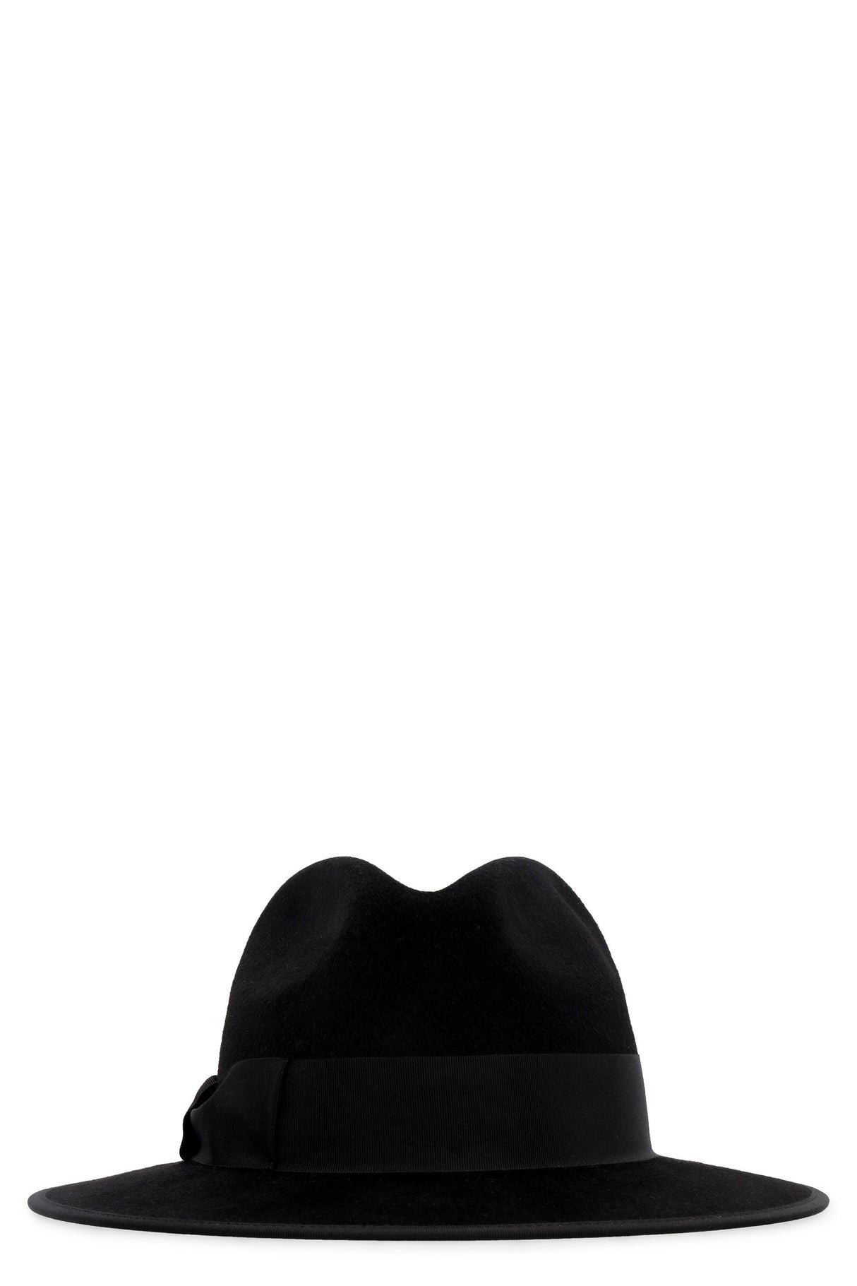 قبعة فاخرة من اللباد الأسود للنساء - خريف/شتاء 2020