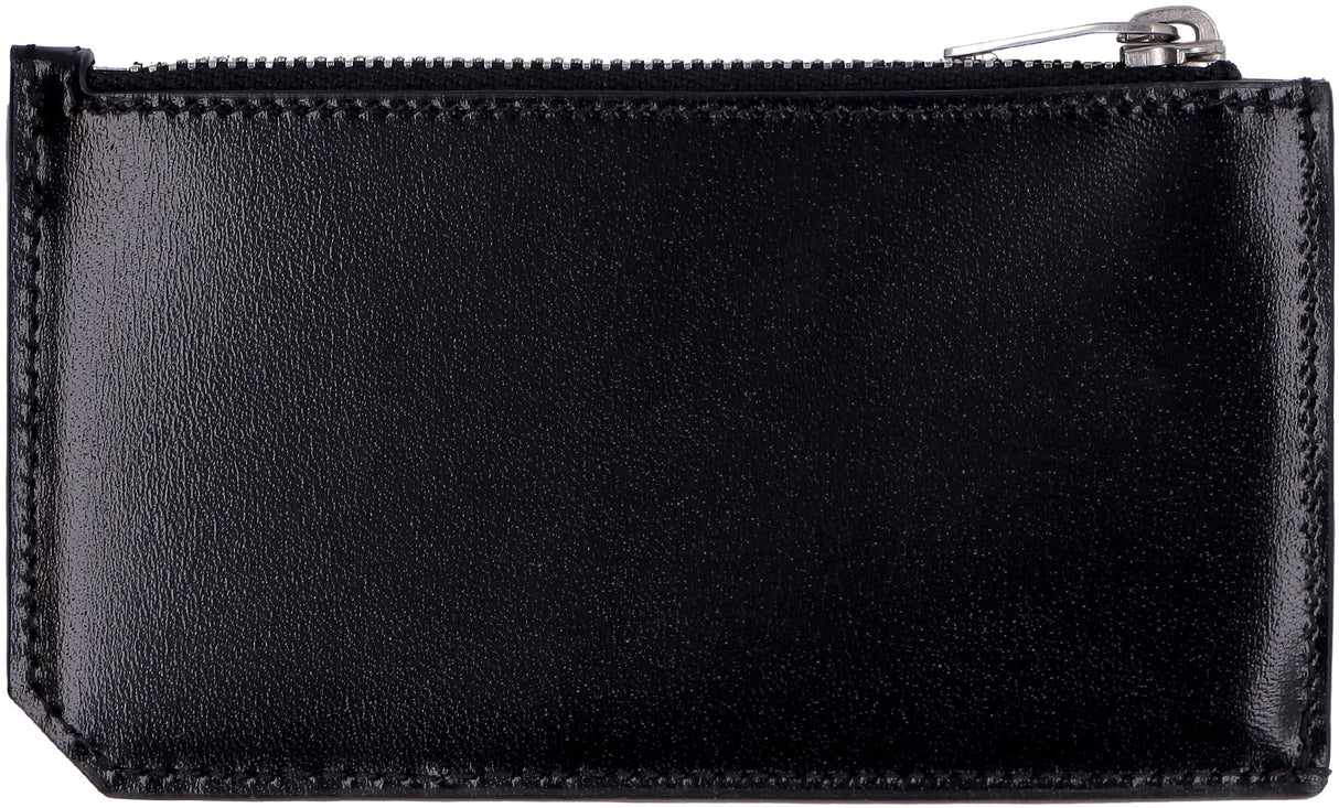 SAINT LAURENT Tiny Cassandre Logo Plaque Purse for Men - FW23 Collection