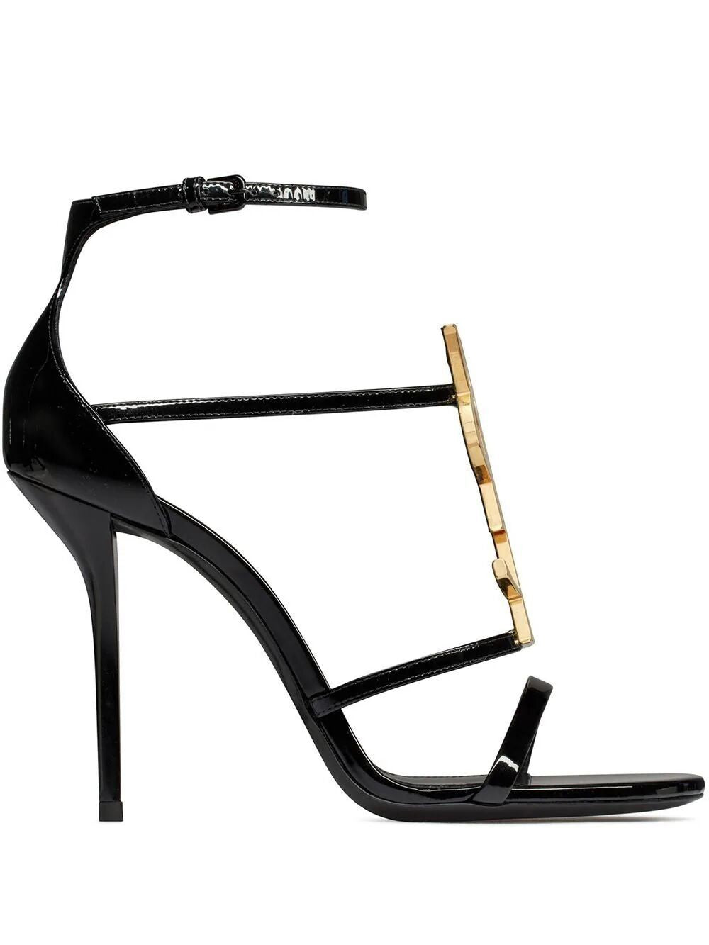 SAINT LAURENT Cassandra Open Toe Sandals with Stiletto Heel - 10cm