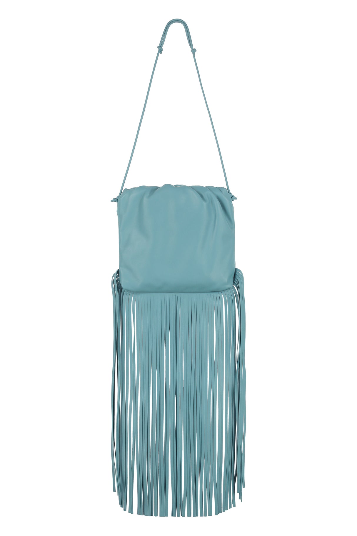 Green Fringed Leather Shoulder Bag - FW20