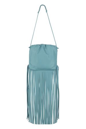 Green Fringed Leather Shoulder Bag - FW20