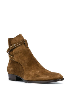 SAINT LAURENT Stylish Men's Leather Boots in Trendy Color for 2024